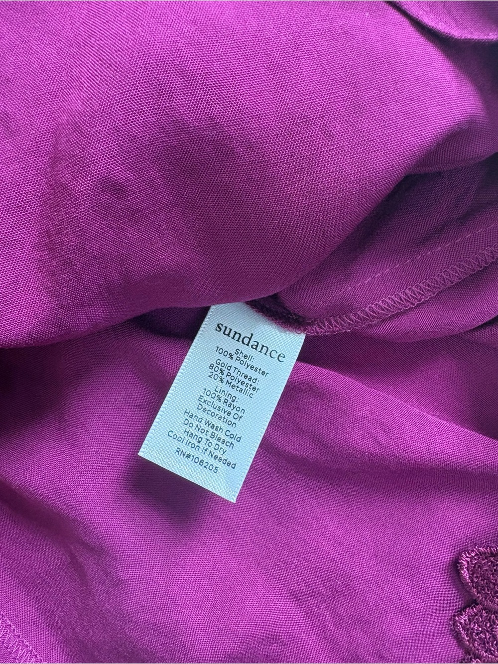 Sundance Seine Moonlight Dress Size Large Raspberry Embroidered New with Tags - Picture 4 of 8